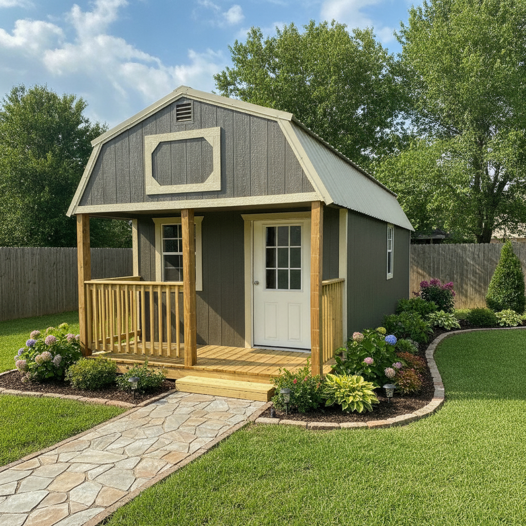 12 x 32 Lofted Barn Cabin – 1