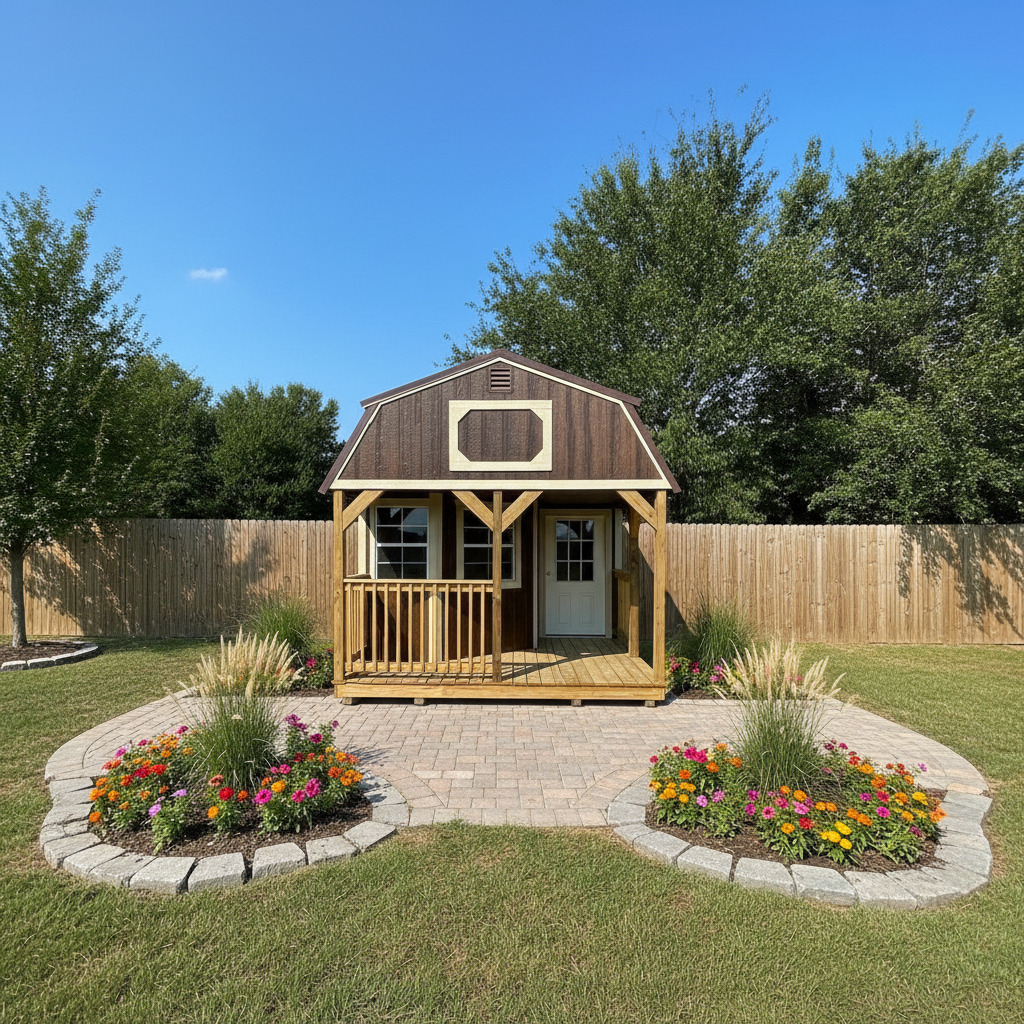 12 x 32 Deluxe Lofted Barn Cabin – 1