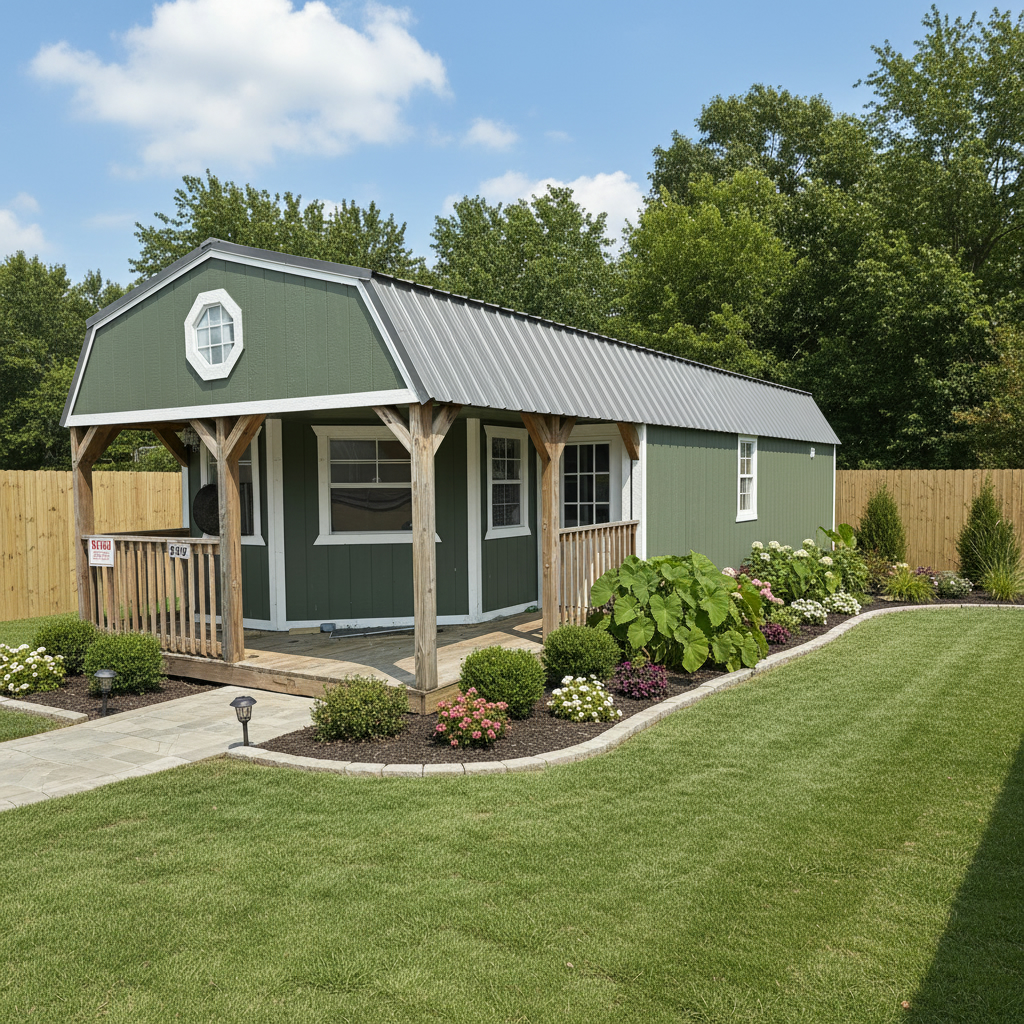 14 x 40 Deluxe Lofted Barn Cabin – 1