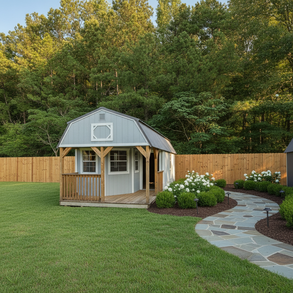 12 x 32 Deluxe Lofted Barn Cabin – 1