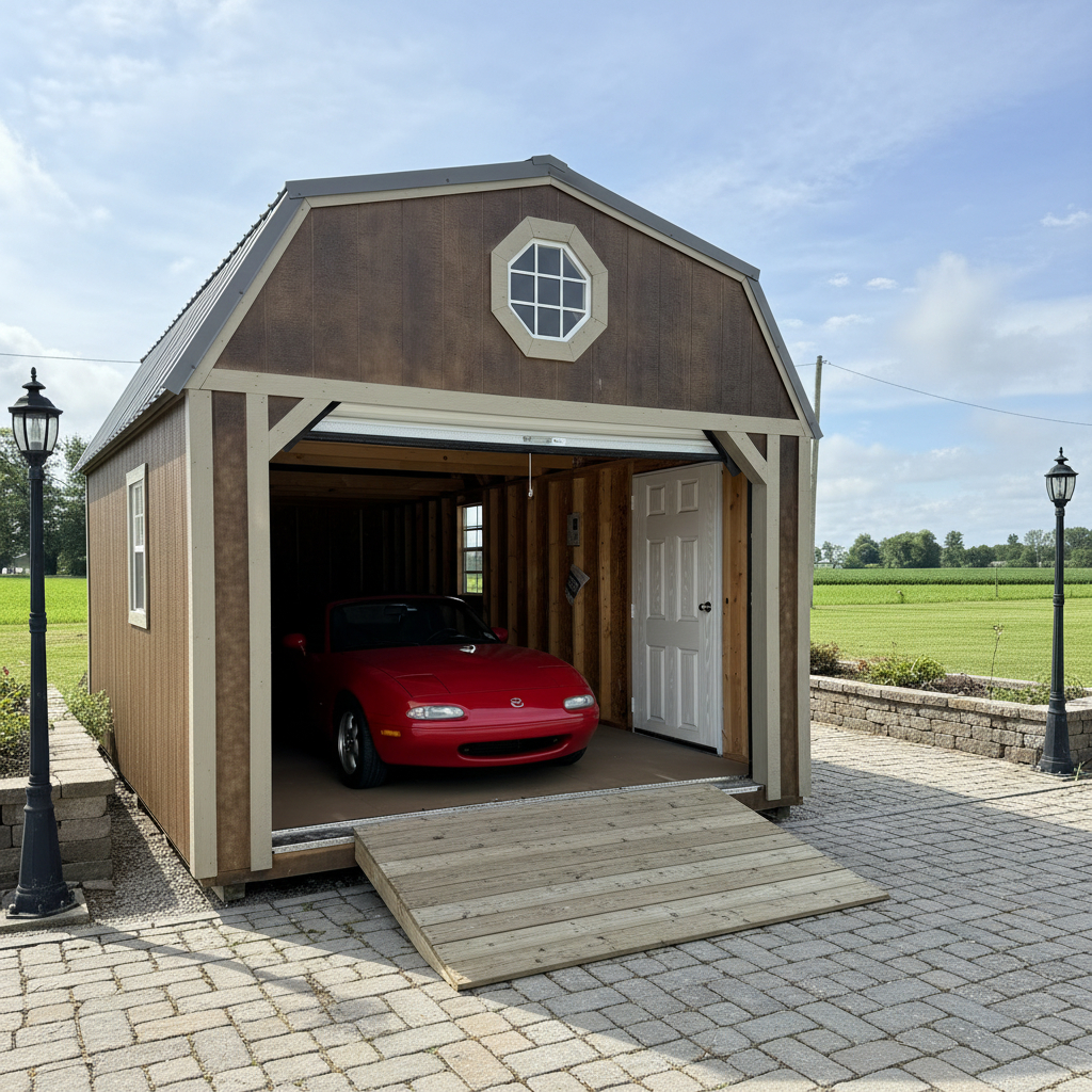 12 x 24 Lofted Garage – 1