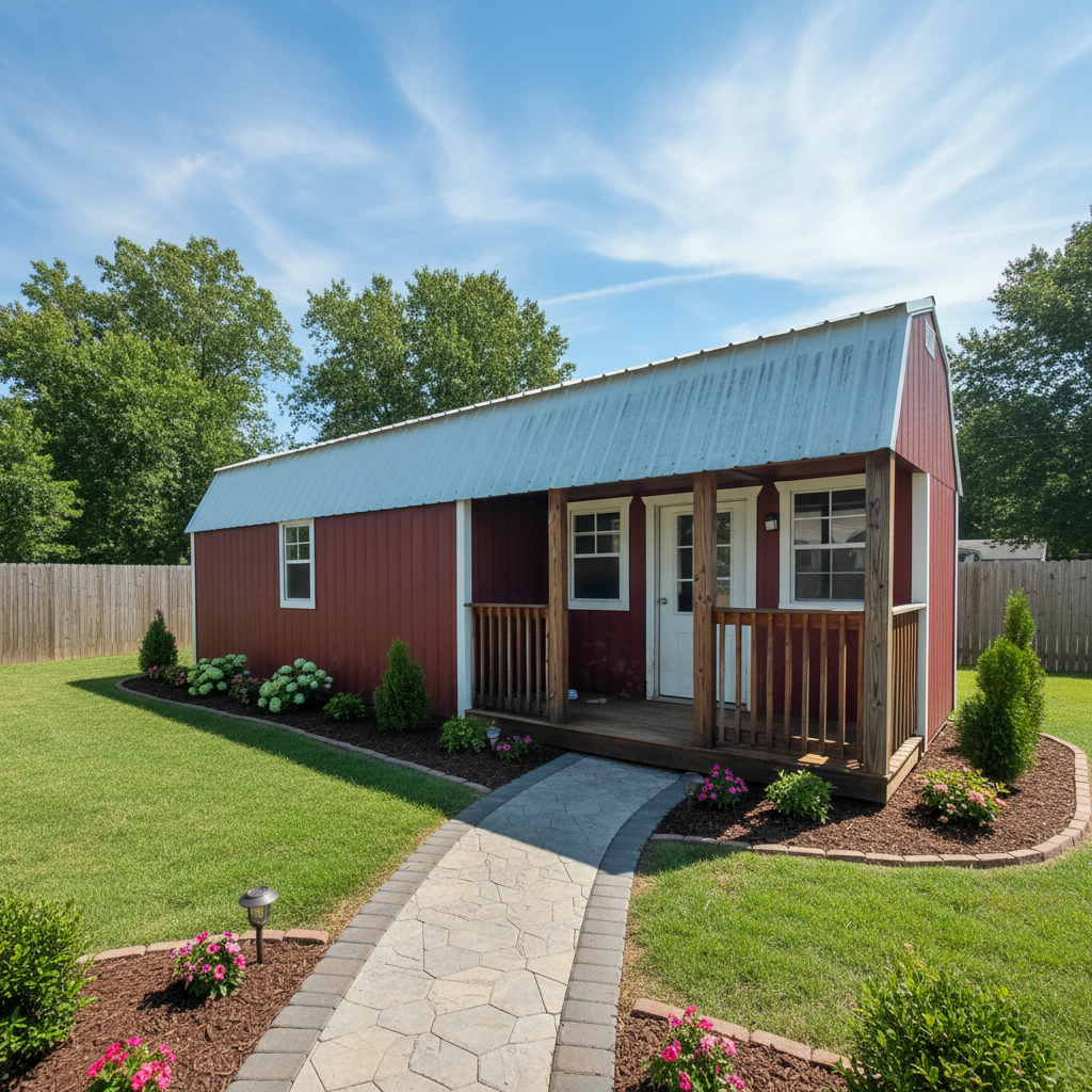 12 x 32 Lofted Barn Cabin – 1