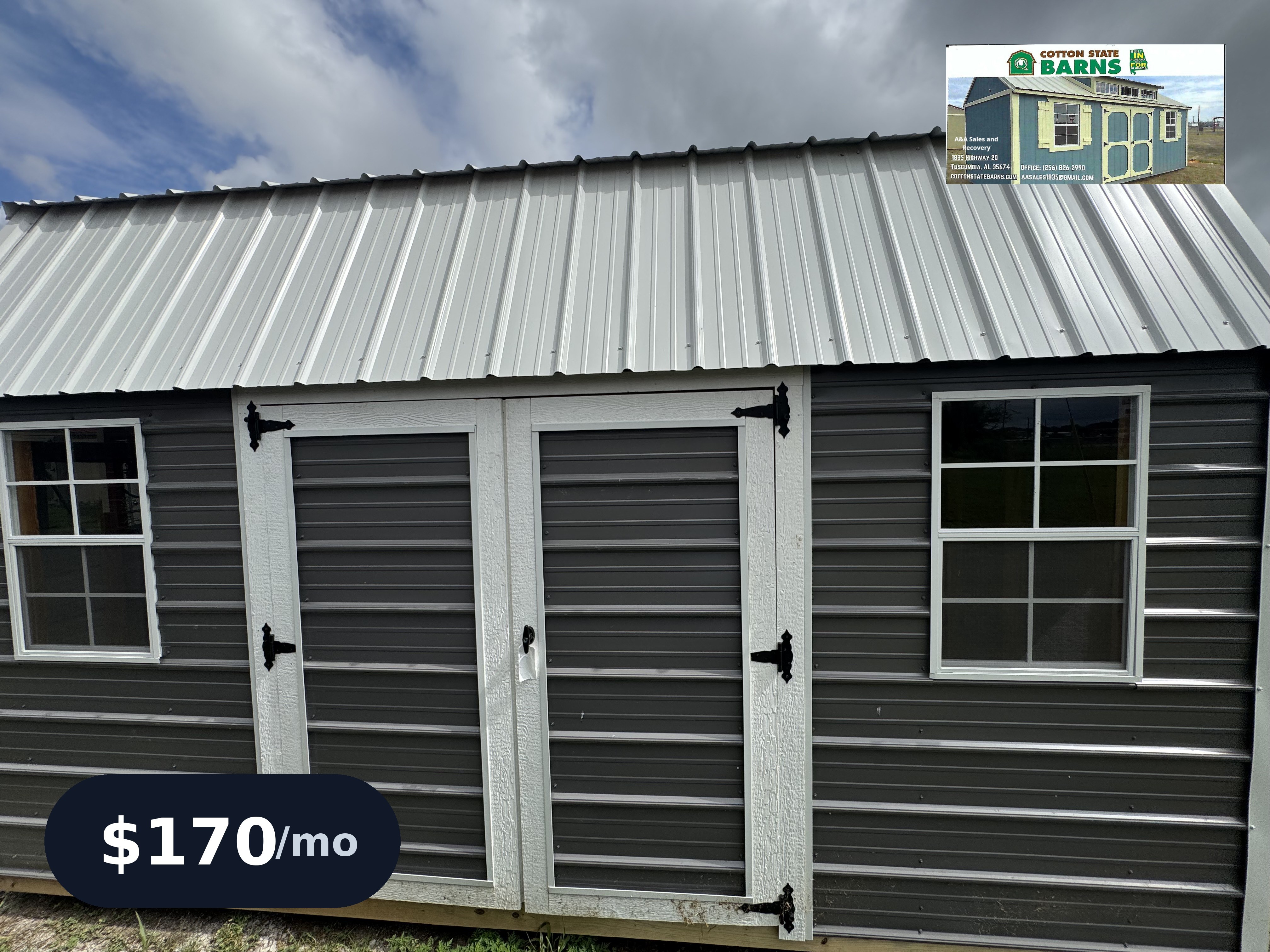 10 x 16 Side Lofted Barn – 1