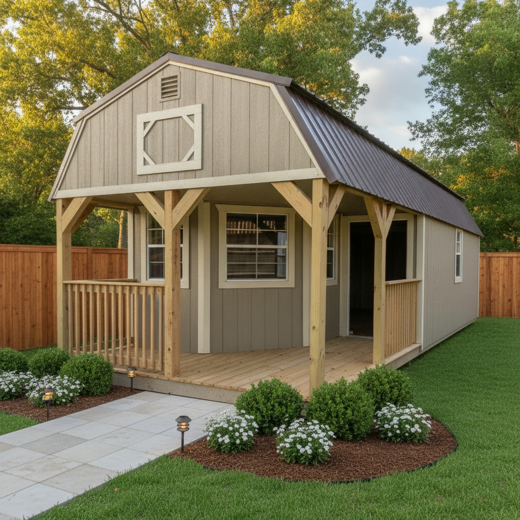 12 x 32 Deluxe Lofted Barn Cabin – 1