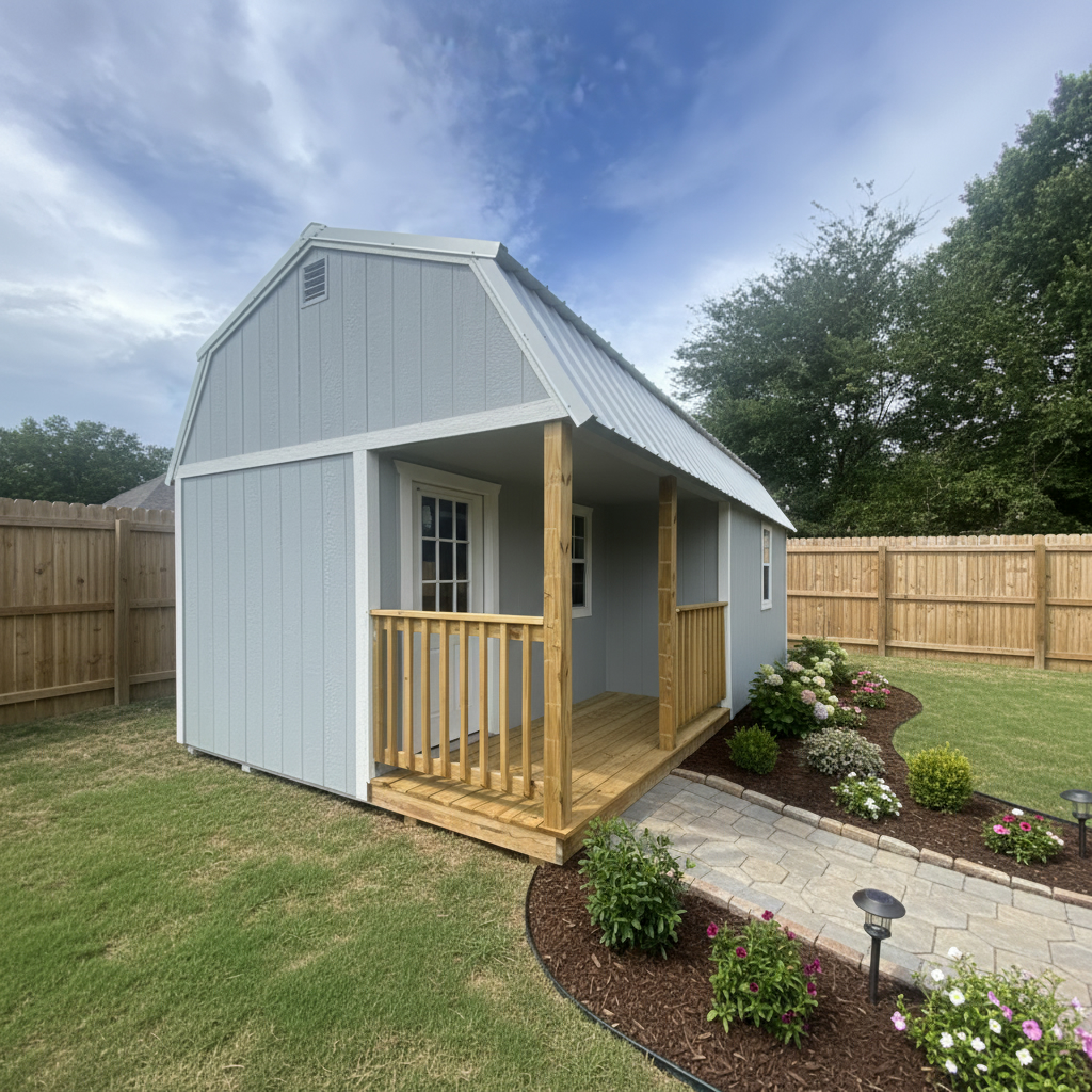 12 x 32 Lofted Barn Cabin – 1