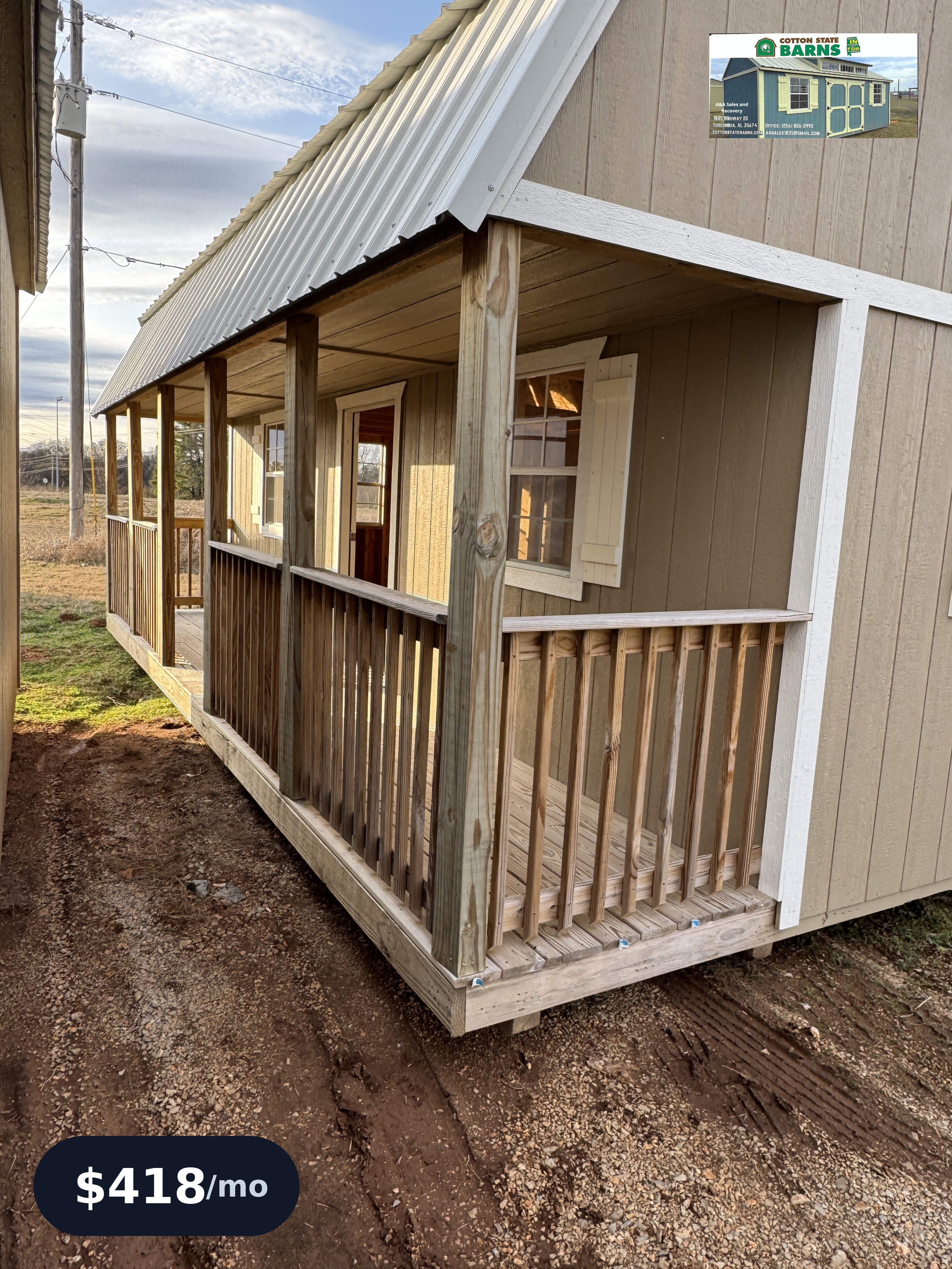View details for 14 x 24 Lofted Pioneer Cabin